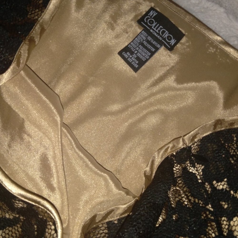 3X skirt lace black tan - Picture 2 of 6